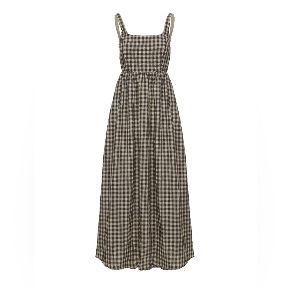 Cartmel Check Maxi Dress Black / Cream Princess Polly gingham